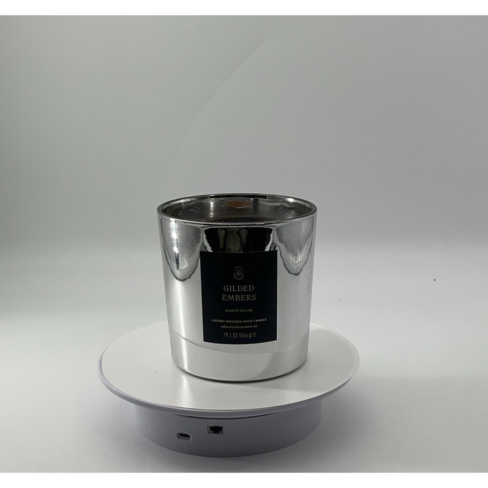 NEW Threshold Luxury Wooden Wick " Gilded Embers” Candle